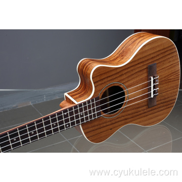 Tiger grain acacia ukulele custom